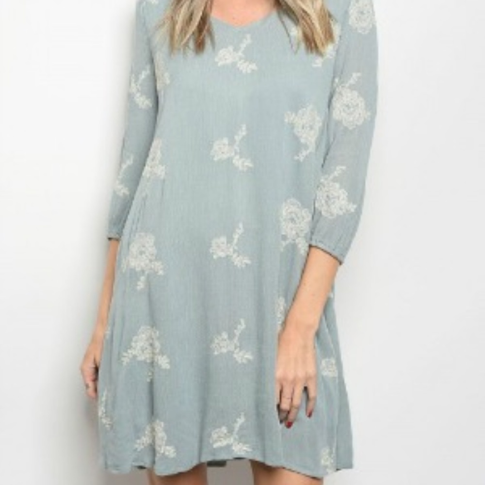 *One left! Flower Print Boho Dress {Boutique}
